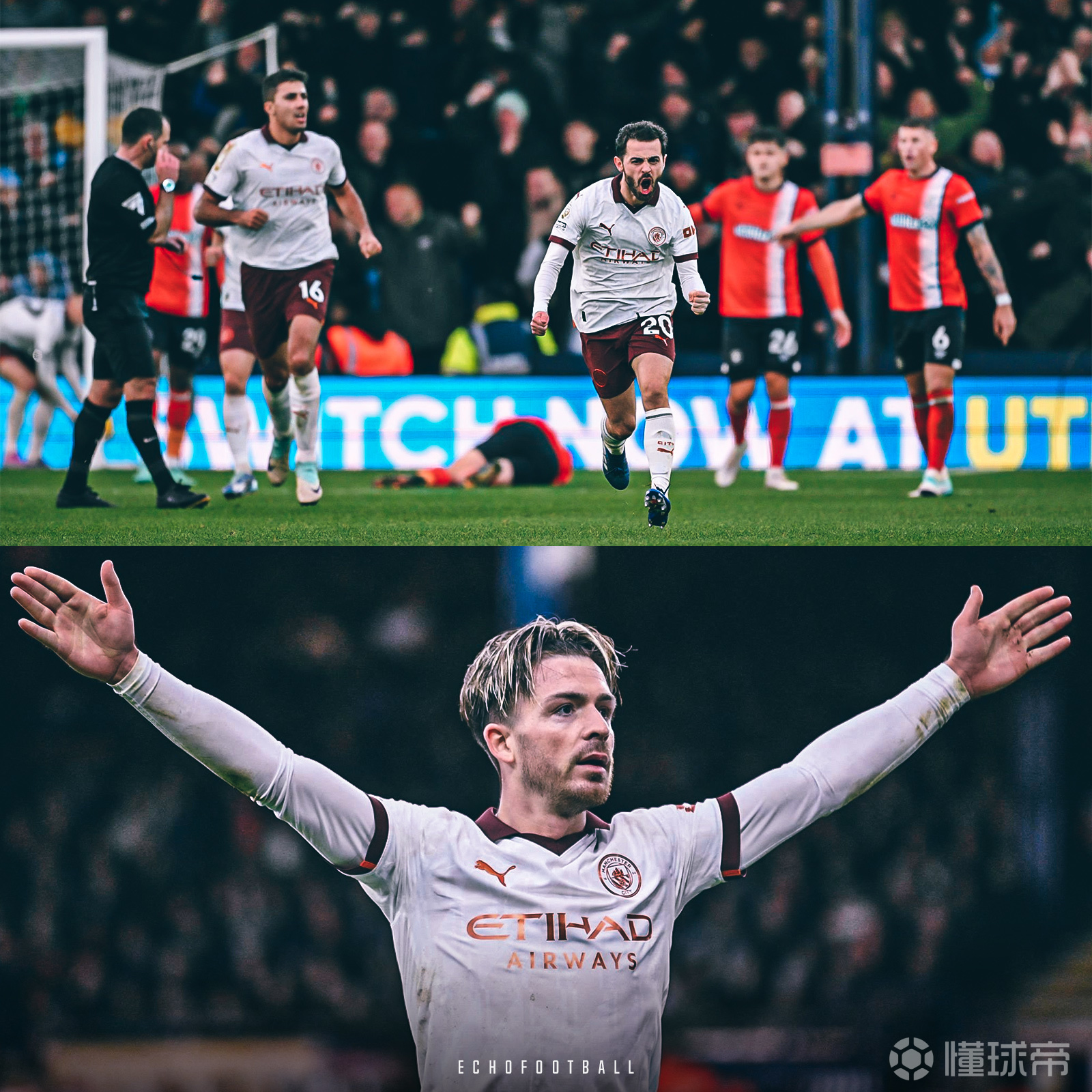 瓦伦西亚绝地反击马赛，格拉利什完成帽子戏法